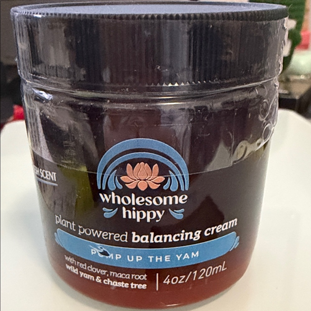 Wholesome Hippy Pump Up The Yam Wild Yam Balancing Cream 4oz NWT Sealed